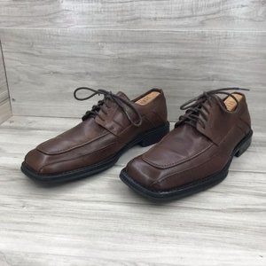 A. Cellini Oxfords Men's 8 Brown Leather Derby Lace Up Dress Shoes